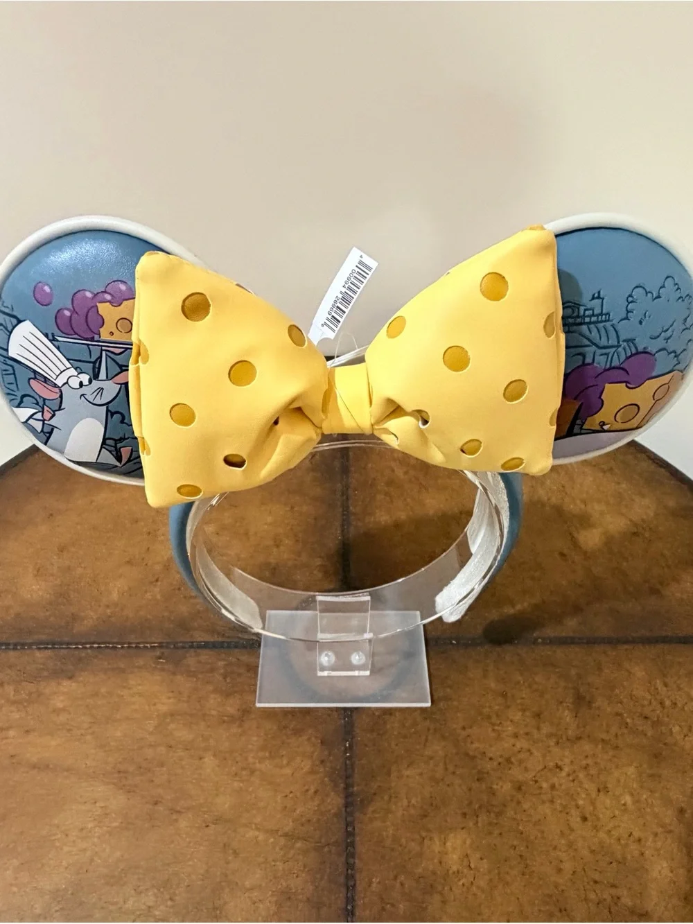 NEW DISNEY EPCOT FRANCE REMYS RATATOUILLE ADVENTURE EARS HEADBAND BIG CHEESE BOW